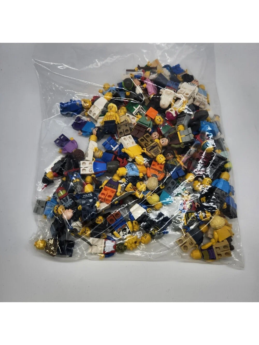 LEGO Minifigure Lot 85+ Genuine Star Wars Simpsons Police Heads Parts Bulk Mix